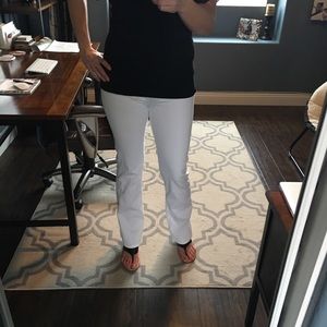 Hudson white jeans.
